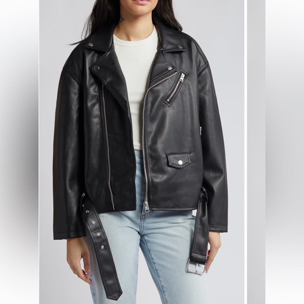 Topshop Oversized Moto Jacket New size 6